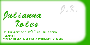 julianna koles business card